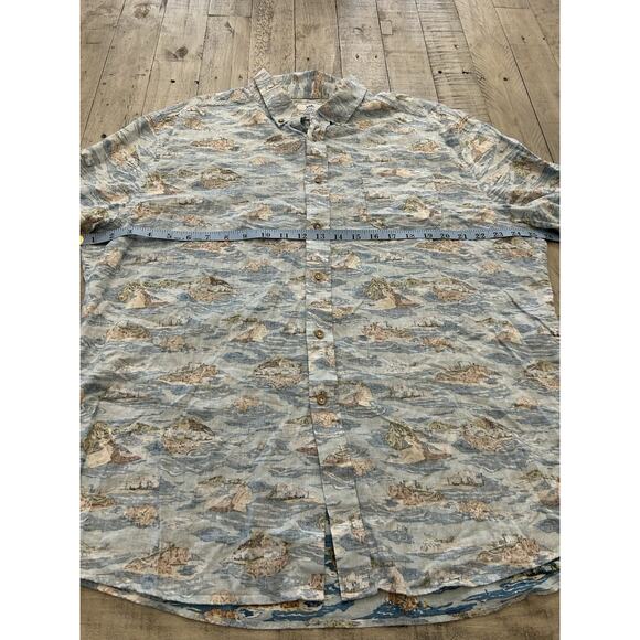 Southern Tide Size XL Linen Rayon Aquamarine Pierside Sport Shirt Soft - Picture 3 of 8